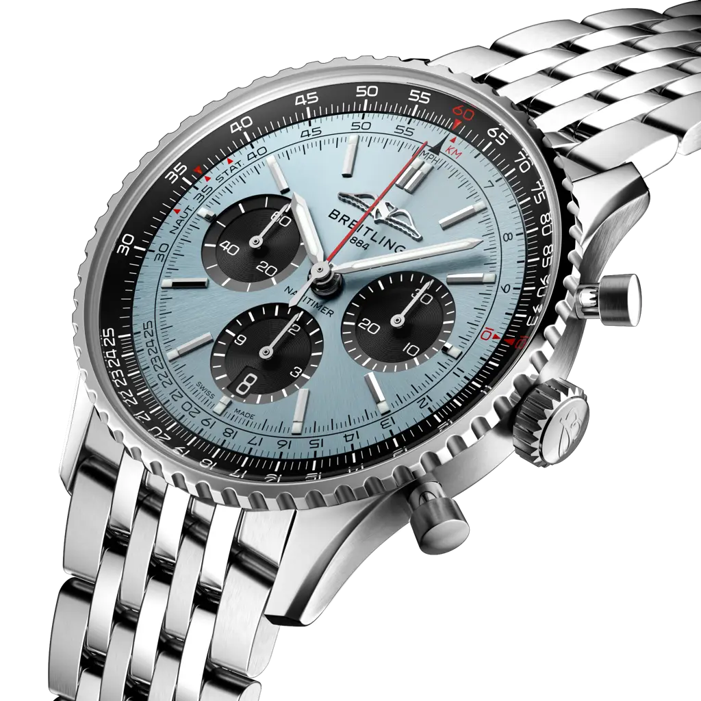 Breitling Navitimer B01 Blue Dial Steel Mens Watch AB0138