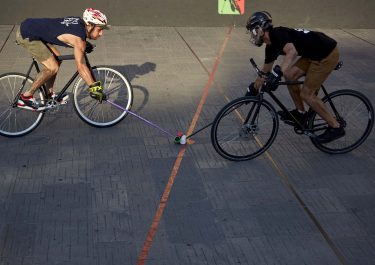 Do you by bike? Christian Louboutin at Pitti Uomo