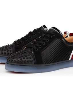 christian louboutin replica fun louis junior spikes flat