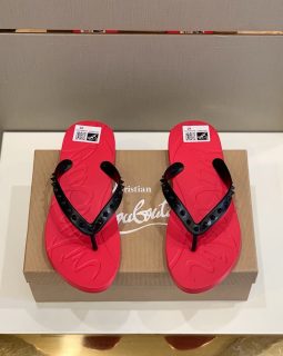 christian louboutin red flip flop nails