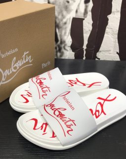 christian louboutin replica white slippers