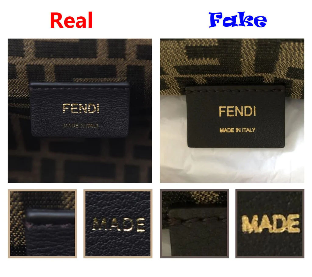 Fake Fendi first bag label
