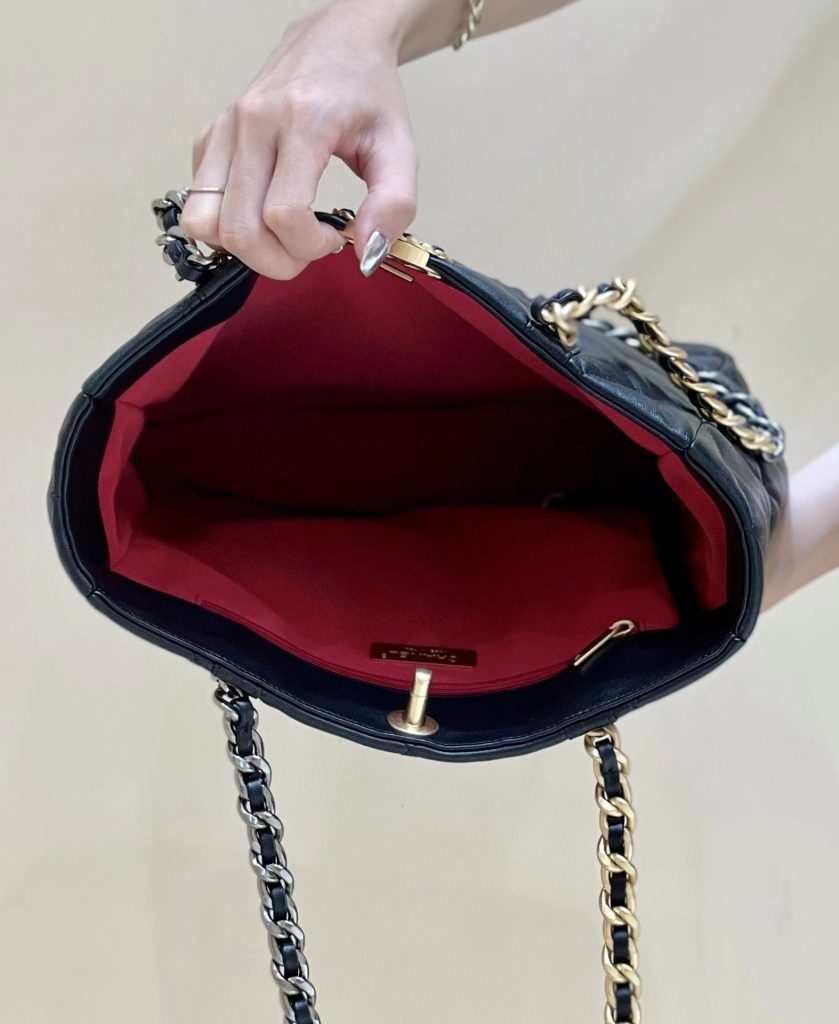 Chanel 19 Shopping Tote interior